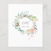 バジェット 25周年 ハート フローラル インビテーション (裏面)