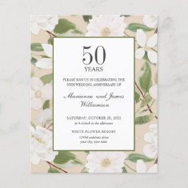 バジェット 50周年 ホワイト フラワーズ アイボリー