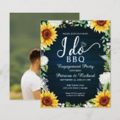 バジェット I Do BBQ 田舎風 婚約パーティー招待状 (正面/裏面)