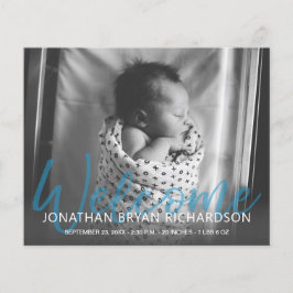 バジェットB&Wブルームルフォト誕生アナウンスフライヤー チラシ