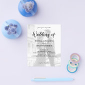 バジェットB&W写真モダン縦型2の結婚フライヤー チラシ (シングル)