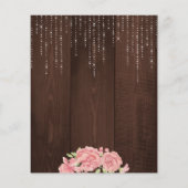 バジェットBBQベビーシャワー素朴なベビーガールの招待 (裏面)