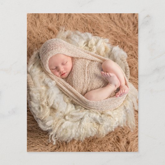 バジェットBohoかわいいライオン虹の誕生のお知らせ (裏面)