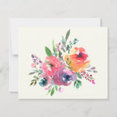 バジェットBohoウォーターカラーフラワーエレガントな結婚式 (裏面)