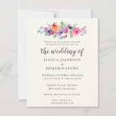 バジェットBohoウォーターカラーフラワーエレガントな結婚式 (正面)