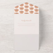 バジェットBohoウォーターカラーレインボーベビーシャワー オールインワン招待状 (外側)