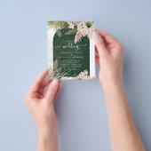 バジェットBOHOエメラルドグリーンパンパスグラス結婚ズ チラシ (手)