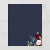 バジェットBohoガーデンブルガンディーブルー結婚フラワーズ (裏面)