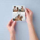 バジェットBohoスクリプト結婚のコラージュありがとうフライヤー チラシ (手)