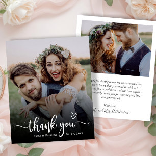 バジェットBohoタイポグラフィ2結婚写真ありがとう