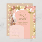 バジェットbohoバルーンアーチパンパスベイビーシャワー (正面/裏面)