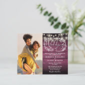 バジェットBohoライ素朴ト2フォトウェディング招待 (スタンド正面)