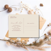 バジェットBoho写真結婚式の日付を保存 案内ポストカード