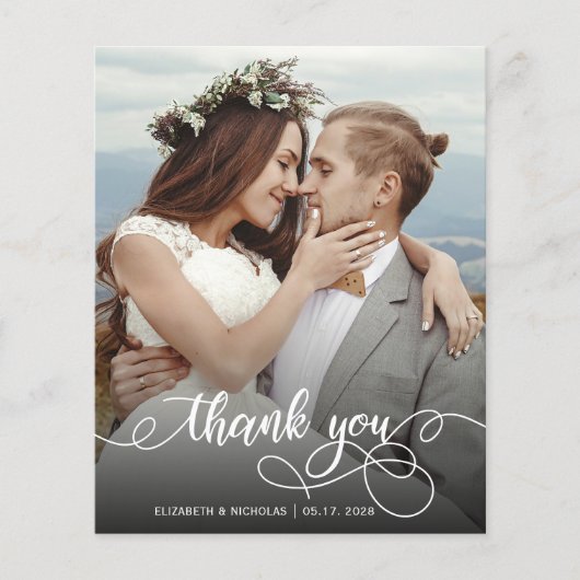 バジェットBoho書道2結婚写真ありがとう (正面)