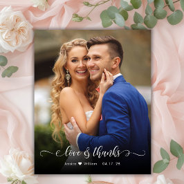 バジェットBoho書道2結婚写真ありがとう