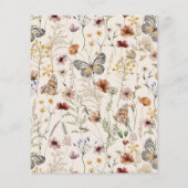 バジェットBoho水の色ワイルドフラワーベビーシャワー (裏面)