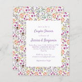 バジェットBoho自転車フローラスクリプトカップルシャワー (正面/裏面)