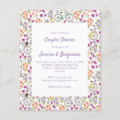 バジェットBoho自転車フローラスクリプトカップルシャワー (正面)