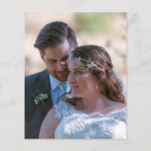 バジェットBoho花模様葉写真結婚の感謝 (裏面)