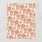 バジェットBoho 70sフラワーズピンクグリーンブライダルシャワー (裏面)