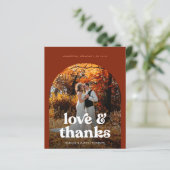 バジェットBoho Arch写真結婚のサンキューカード (スタンド正面)