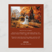 バジェットBoho Arch写真結婚のサンキューカード (裏面)