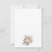 バジェットBoho Pampas Grass女の子ベビーシャワー ノートカード (裏面)