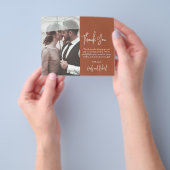 バジェットBoho Terracotta写真結婚の感謝 チラシ (手)