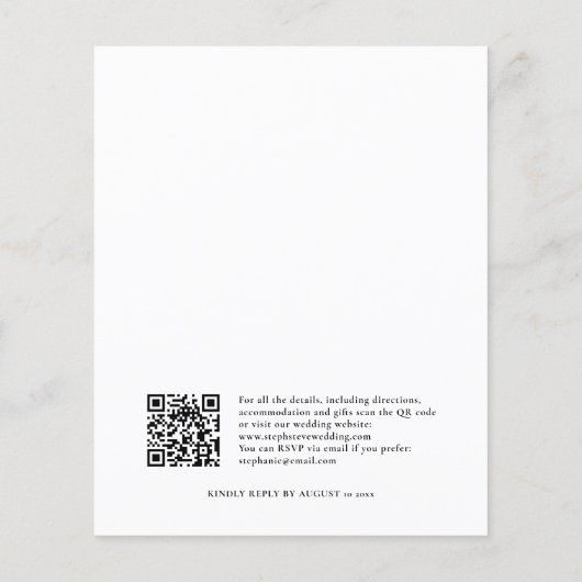 バジェットBoho TreesスターQRコードクリスマス結婚ズ (裏面)