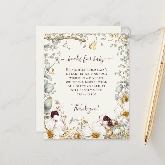 バジェットBunnies女の子の男の子の本の赤ちゃんシャワー (正面/裏面インサイチュ)