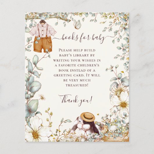 バジェットBunny男の子の服の本の赤ちゃんシャワー (正面)