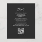 バジェットBurgundy Silver Agate暗いQRコード結婚ズ (裏面)