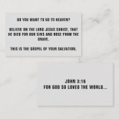 バジェットGOSPEL TRACTSビジネスカード 名刺 (正面/裏面)