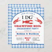 バジェットIド婚約クロウフィッシュパーティの招待状 (正面/裏面)