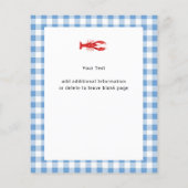 バジェットIド婚約クロウフィッシュパーティの招待状 (裏面)