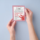 バジェットIド婚約クロウフィッシュパーティの招待状 チラシ (手)