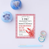 バジェットIド婚約クロウフィッシュパーティの招待状 チラシ (シングル)