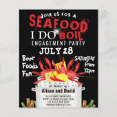 バジェットIド婚約シーフードパーティの招待状 (正面)