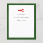 バジェットIド婚約シーフードパーティの招待状 (裏面)