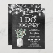 バジェットIド婚約ユーカリBBQ招待状 (正面/裏面)