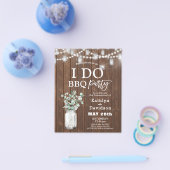 バジェットIド婚約ユーカリBBQ招待状 チラシ (シングル)