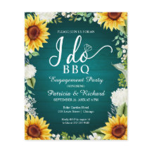 バジェットI Do BBQ ラスティックエンゲージメントパーティー招待状