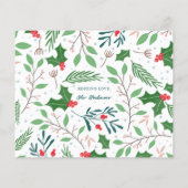 バジェットJOYホリーベリーフォトホリデーカード (裏面)