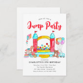 バジェットJUMPパーティーバウンスハウストランポリン誕生日 ノートカード (正面/裏面)