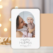 バジェットMINI SIZE家族の写真の冬の休日 ノートカード