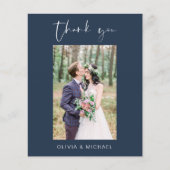 バジェットNavy Blue結婚の感謝の写真 チラシ (正面)