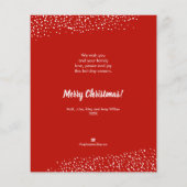 バジェットNOELグリーンリーベリーホリデーカード (裏面)