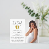 バジェットOhベビージェンダー中立ベビーシャワー招待状 (スタンド正面)