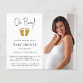 バジェットOhベビージェンダー中立ベビーシャワー招待状 (正面)
