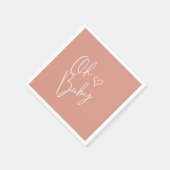 バジェットOhベビーピンクベビーシャワー スタンダードカクテルナプキン (角)